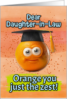 Daughter in Law Congratulations Graduation Orange card