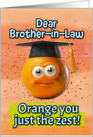 Brother in Law Congratulations Graduation Orange card