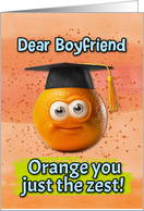 Boyfriend Congratulations Graduation Orange card