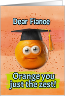 Fiance Congratulations Graduation Orange card