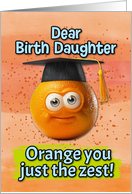 Birth Daughter Congratulations Graduation Orange card