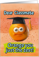 Classmate Congratulations Graduation Orange card