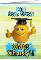 Step Sister Congratulations Graduation Lemon card