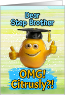 Step Brother Congratulations Graduation Lemon card