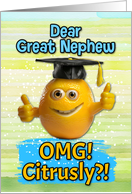 Great Nephew Congratulations Graduation Lemon card