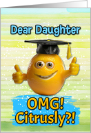 Daughter Congratulations Graduation Lemon card