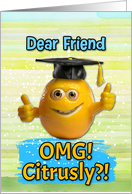 Friend Congratulations Graduation Lemon card