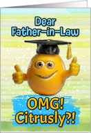 Father in Law Congratulations Graduation Lemon card