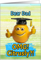 Dad Congratulations Graduation Lemon card