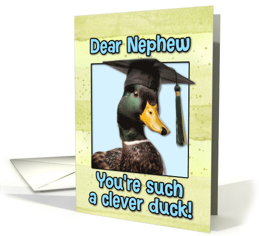 Nephew Congratulations Graduation Clever Duck card (1834226)