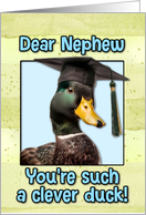 Nephew Congratulations Graduation Clever Duck card