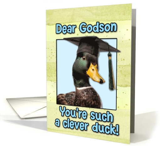 Godson Congratulations Graduation Clever Duck card (1834280)