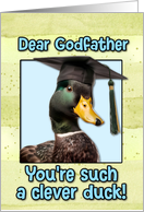 Godfather Congratulations Graduation Clever Duck card