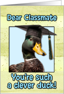 Classmate Congratulations Graduation Clever Duck card