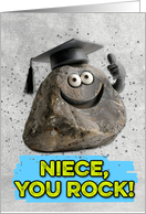 Niece Congratulations Graduation You Rock card
