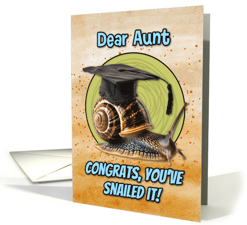 Aunt Congratulations Graduation Snail card (1834578)