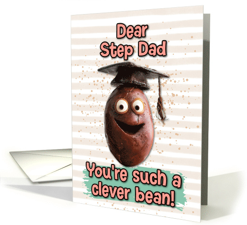Step Dad Congratulations Graduation Clever Bean card (1834696)