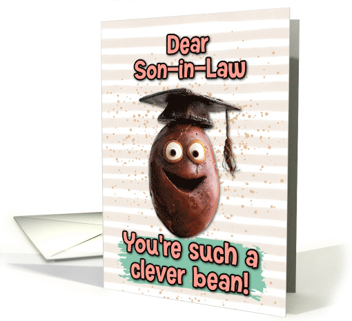 Son in Law Congratulations Graduation Clever Bean card (1834700)