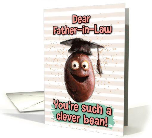 Father in Law Congratulations Graduation Clever Bean card (1834706)