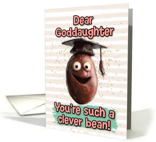 Goddaughter Congratulations Graduation Clever Bean card (1834728)