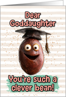 Goddaughter Congratulations Graduation Clever Bean card