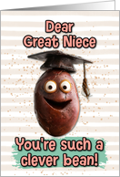 Great Niece Congratulations Graduation Clever Bean card