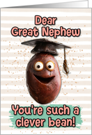 Great Nephew Congratulations Graduation Clever Bean card