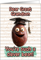 Great Grandson Congratulations Graduation Clever Bean card