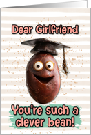 Girlfriend Congratulations Graduation Clever Bean card