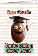 Cousin Congratulations Graduation Clever Bean card