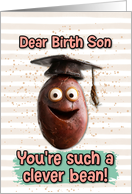 Birth Son Congratulations Graduation Clever Bean card