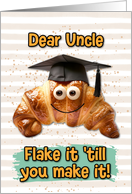 Uncle Congratulations Graduation Croissant card