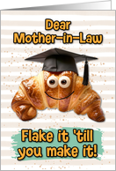 Mother in Law Congratulations Graduation Croissant card