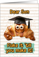 Son Congratulations Graduation Croissant card