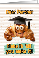 Partner Congratulations Graduation Croissant card