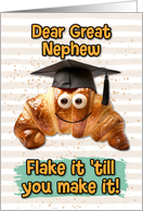 Great Nephew Congratulations Graduation Croissant card