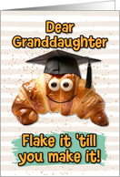 Granddaughter Congratulations Graduation Croissant card