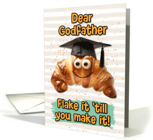 Godfather Congratulations Graduation Croissant card (1834998)