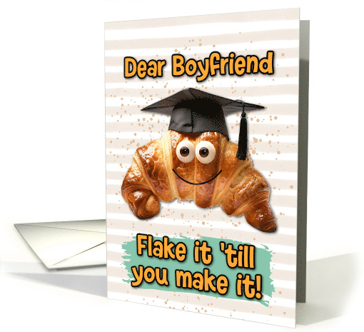 Boyfriend Congratulations Graduation Croissant card (1835002)