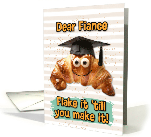 Fiance Congratulations Graduation Croissant card (1835008)