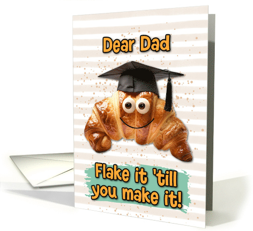 Dad Congratulations Graduation Croissant card (1835012)
