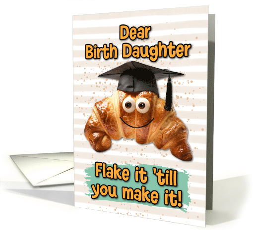 Birth Daughter Congratulations Graduation Croissant card (1835020)
