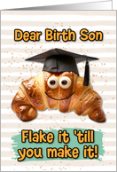 Birth Son Congratulations Graduation Croissant card