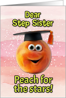 Step Sister Congratulations Graduation Peach card