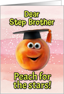 Step Brother Congratulations Graduation Peach card