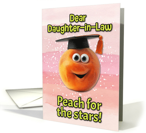 Daughter in Law Congratulations Graduation Peach card (1835198)