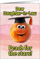 Daughter in Law Congratulations Graduation Peach card