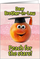 Brother in Law Congratulations Graduation Peach card