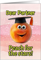 Partner Congratulations Graduation Peach card