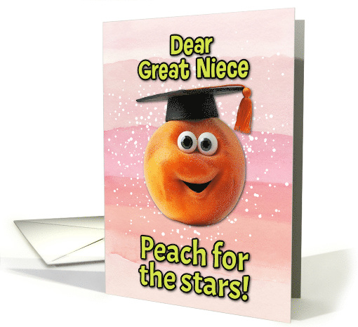 Great Niece Congratulations Graduation Peach card (1835212)